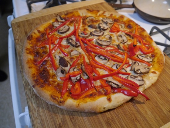 Pepper and Mushroom Pizza
